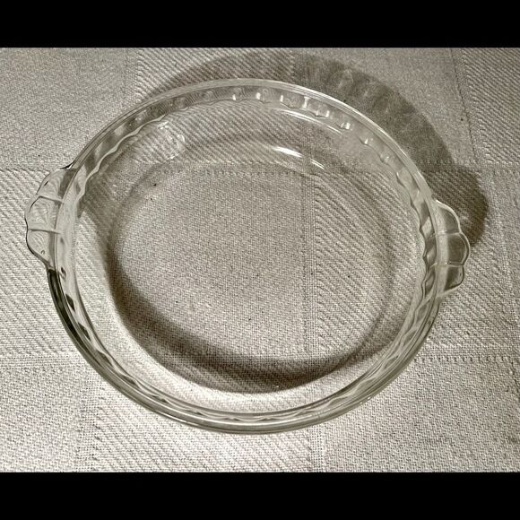 Vintage Pyrex Deep Dish Pie Plate Fluted Edge W/Handles #229 Glass USA 9 1/2". - Picture 1 of 3